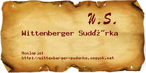 Wittenberger Sudárka névjegykártya